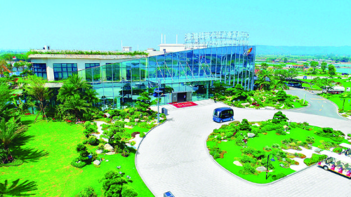     潼湖科技小鎮產業發展中心一角。惠州日報記者林麗娟 魏怡蘭 通訊員古觀連 黃怡敏 攝