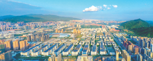     俯瞰惠州比亞迪公司廠區(qū)。